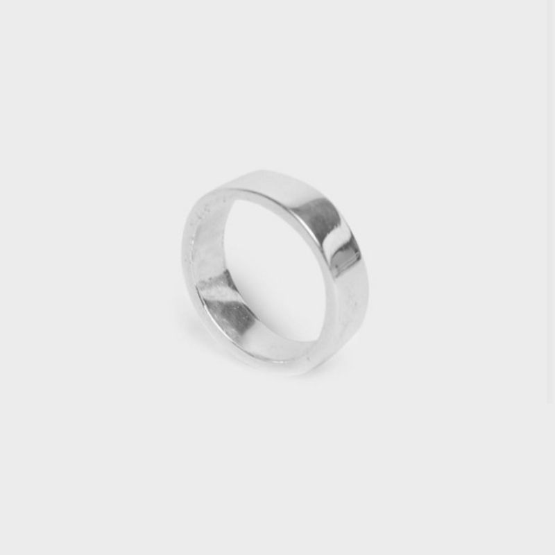 ( Basic Souls Ring ) Men Ring Silver - Cincin Polos Perak Pria - Grafir