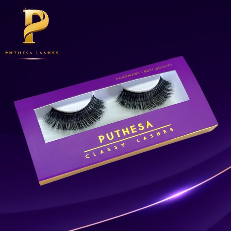 Puthesa Lashes tipe CLASSY, Bulumata tebal natural.