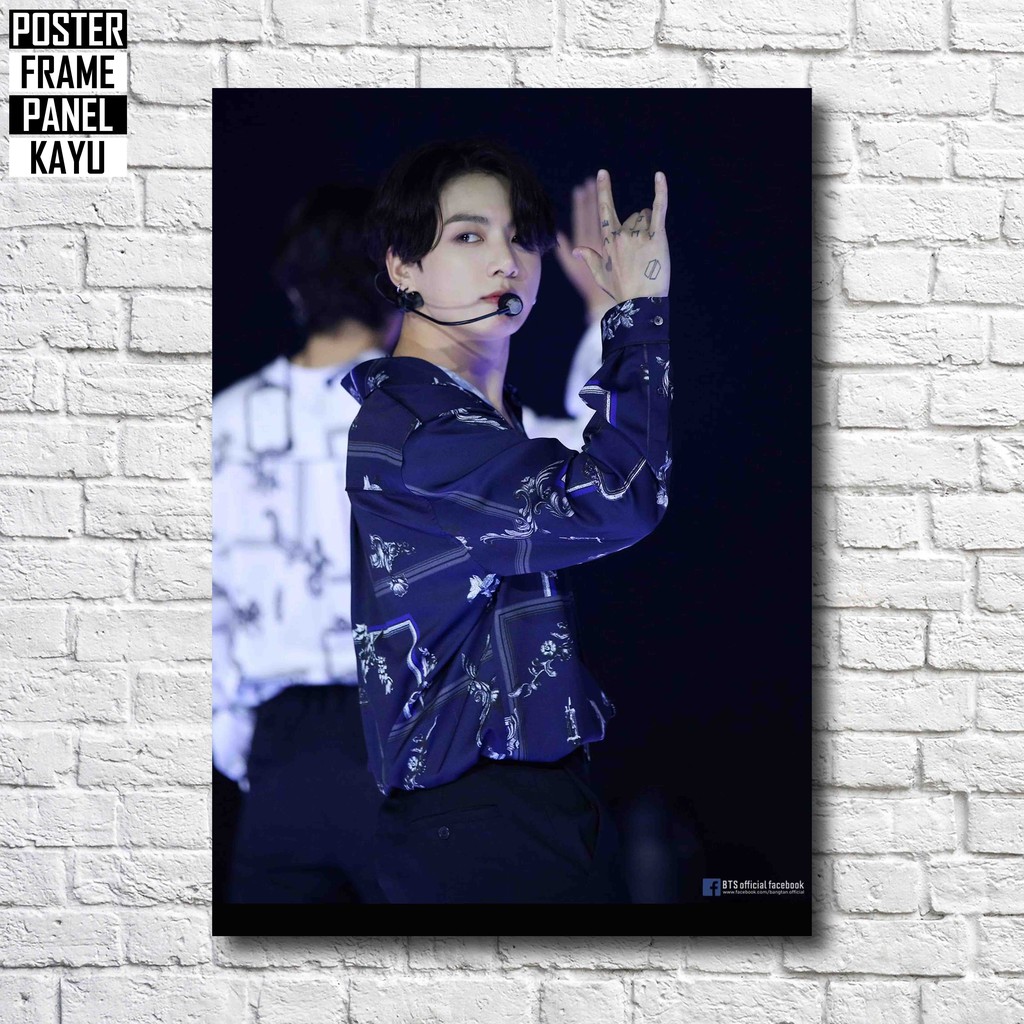 Poster BTS Jungkook Frame Kayu Solid A4 JNK104