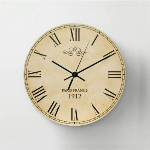 jam dinding vintage paris