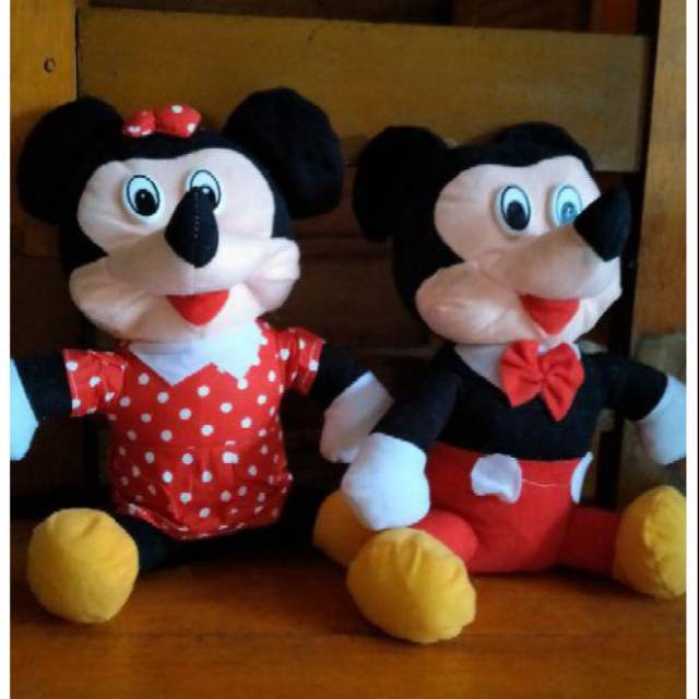 Sepasang micky dan minnie mouse size:S