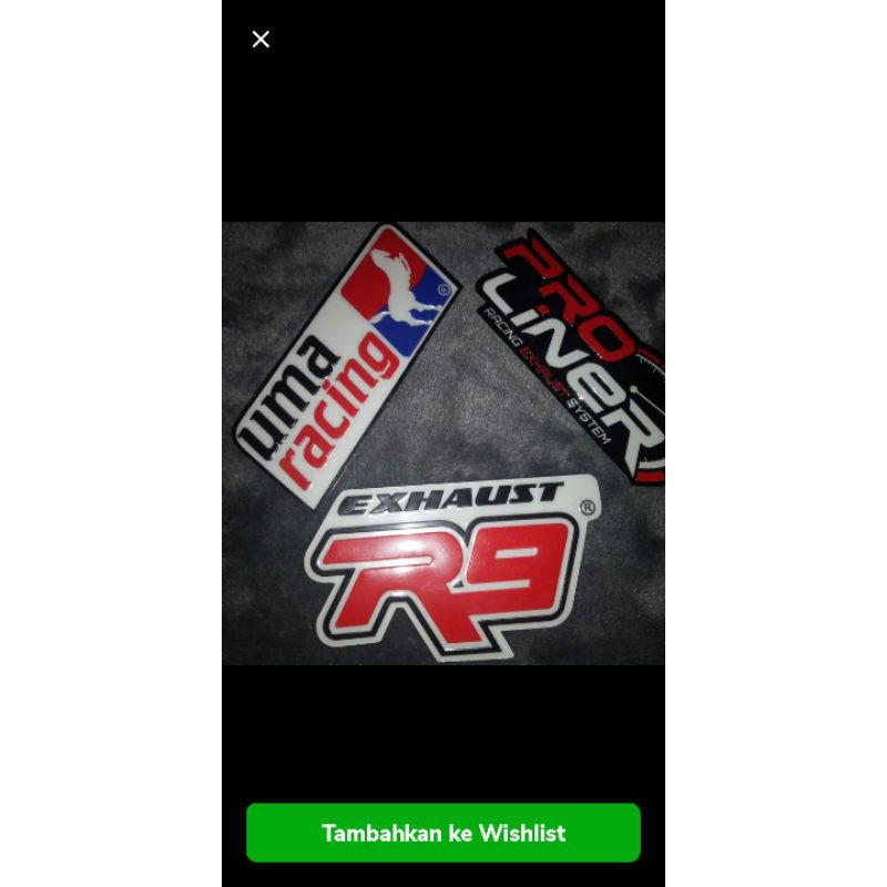 sticker timbul UMA RACING