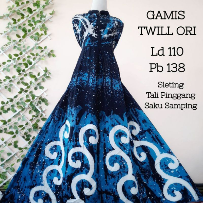 Gamis Twill Abstrak
