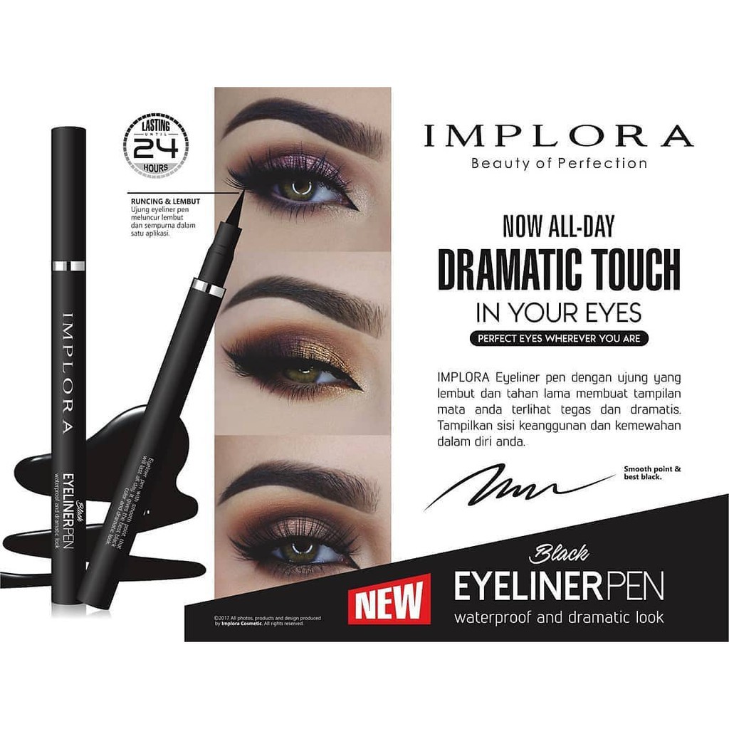 Implora Black Eyeliner Pen Waterproof