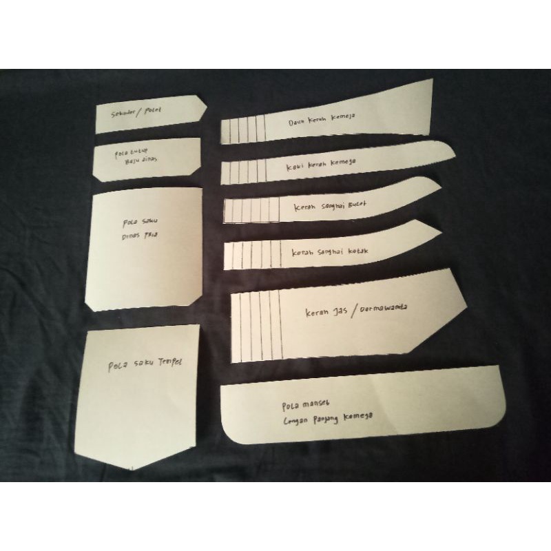 pola mal kerah 1set