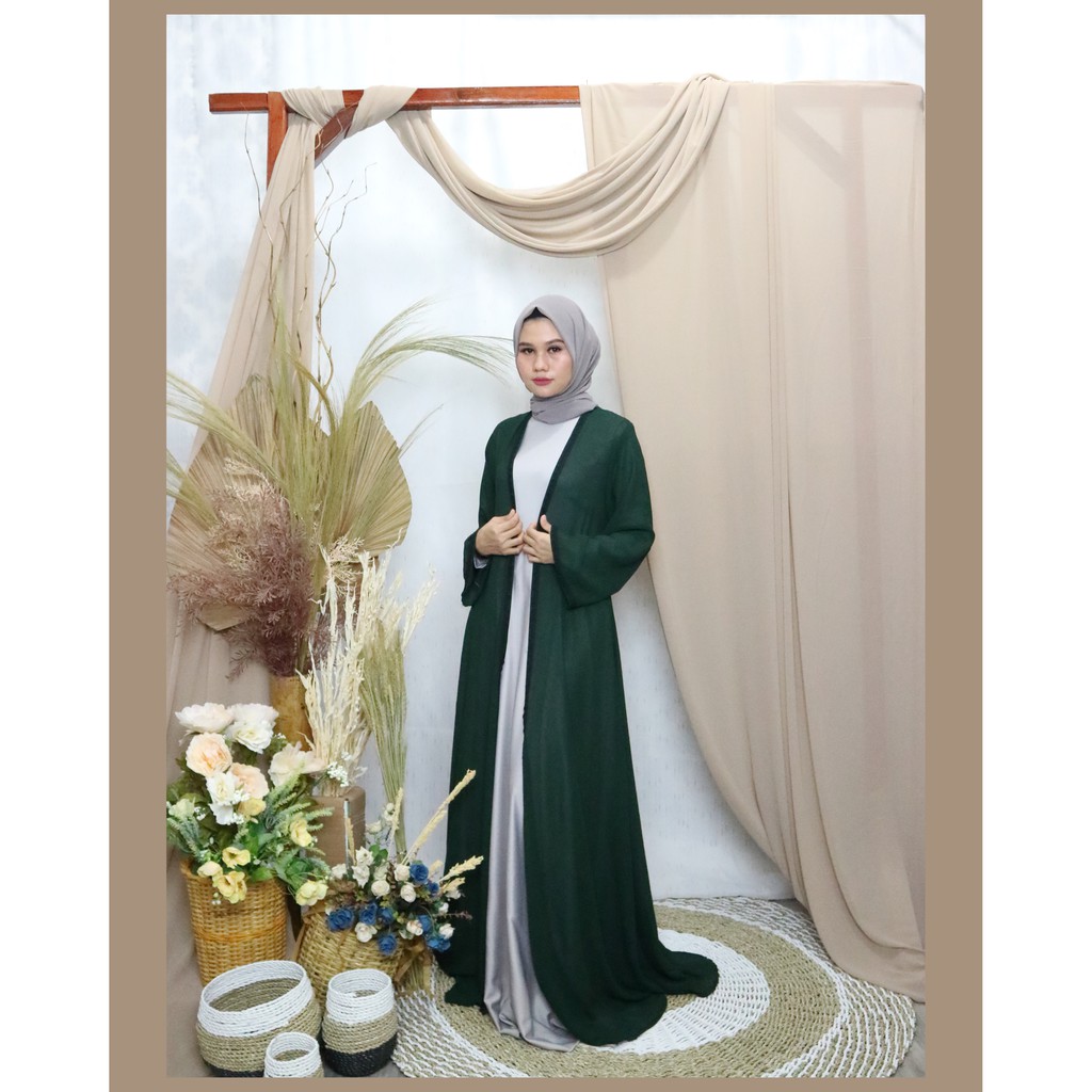 OUTER CHIFFON (hijau botol)