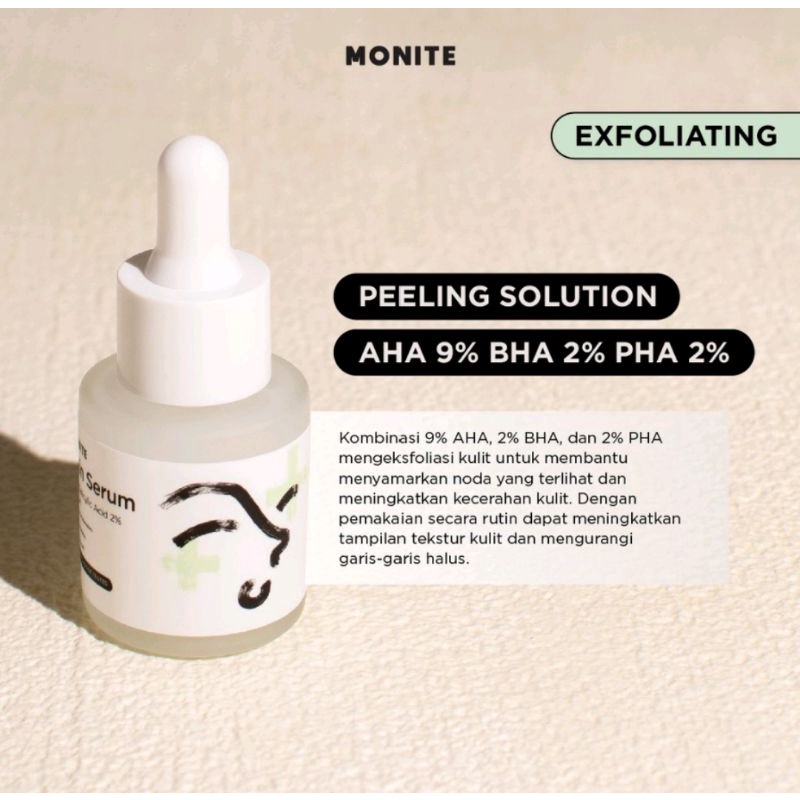 MONITE Peeling Solution Serum AHA 9% BHA 2% PHA 2%