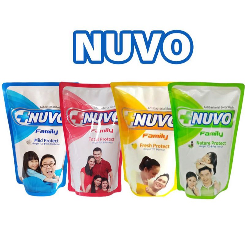 SABUN CAIR POUCH NUVO 60ml RANDOM ( isi 3pc )