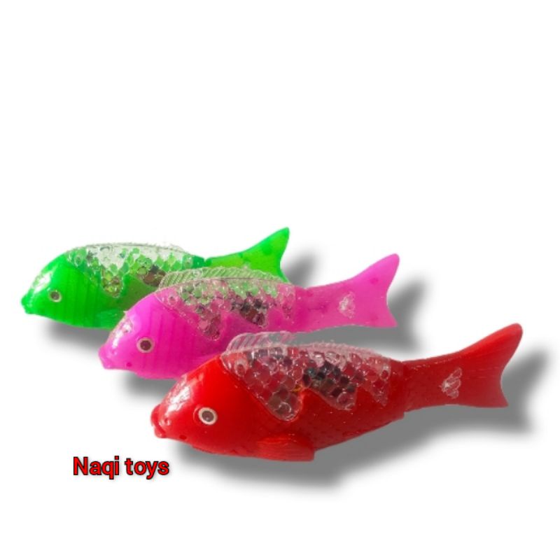 Mainan ikan mas lampu, suara, dan jalan