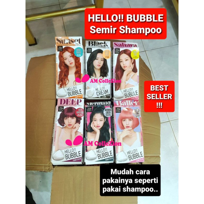 HELLO BUBBLE SEMIR  RAMBUT SHAMPOO BLAKXPINK