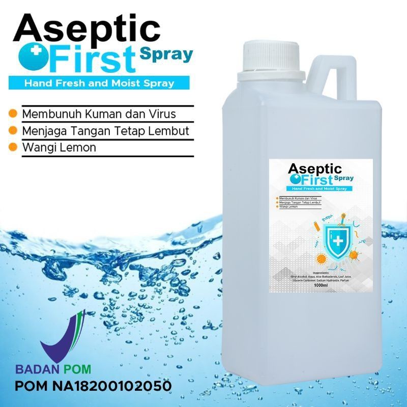 HAND SINITIZER ASEPTIC FIRST SPRAY 1LITER (Refill)