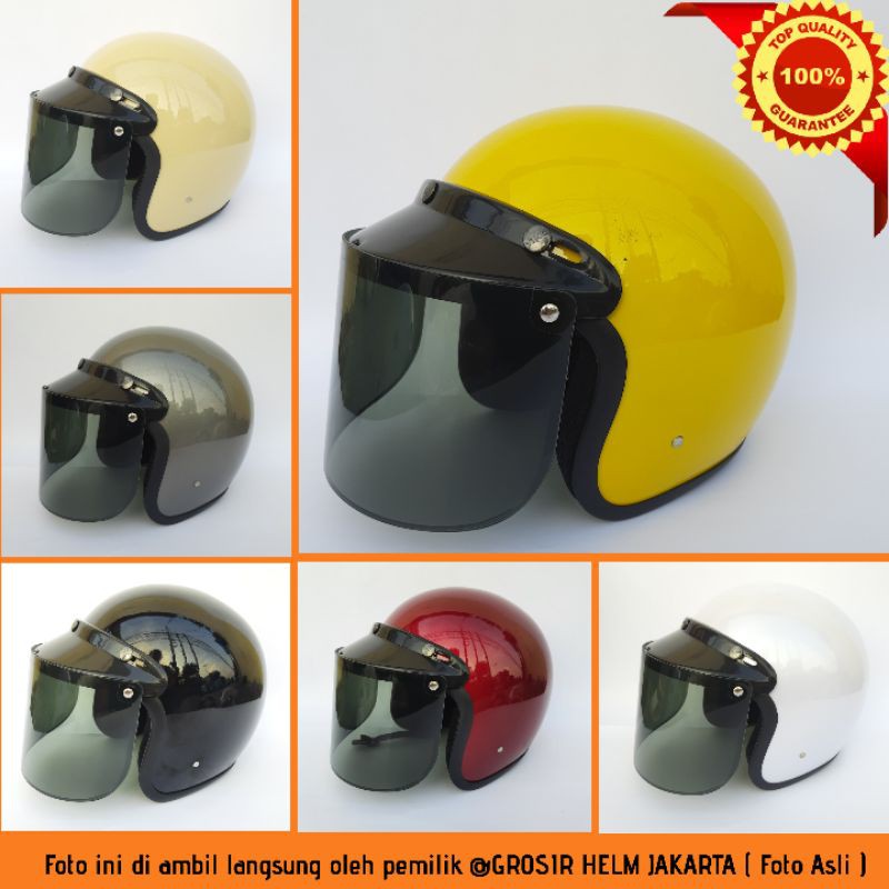 Helm Bogo Retro kaca Datar Terbaru