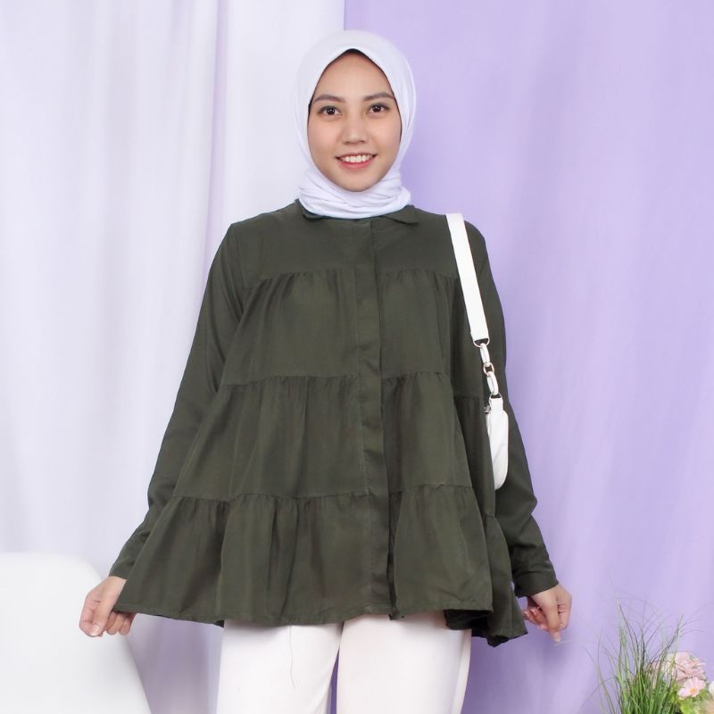 RUFFLE BLOUSE LENGAN PANJANG