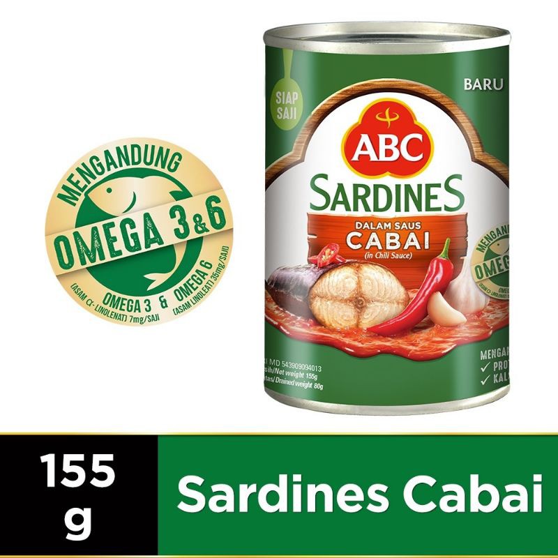ABC Sardines Cabai 155 gr