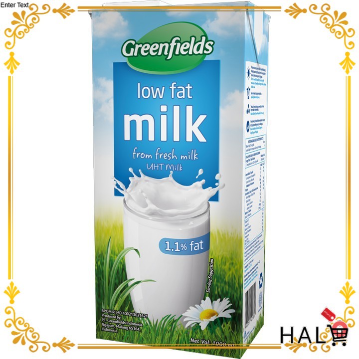 greenfields UHT Low Fat 1000 Ml