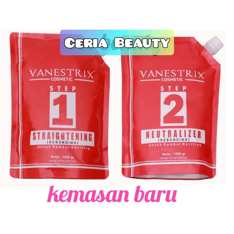 ✓COD✓Bonding Vanestrix 1kg / Rebonding Vanestrix Step 1 - Step 2 (Kemasan Pouch)