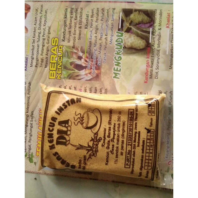 Beras Kencur Instan DIA 100gr