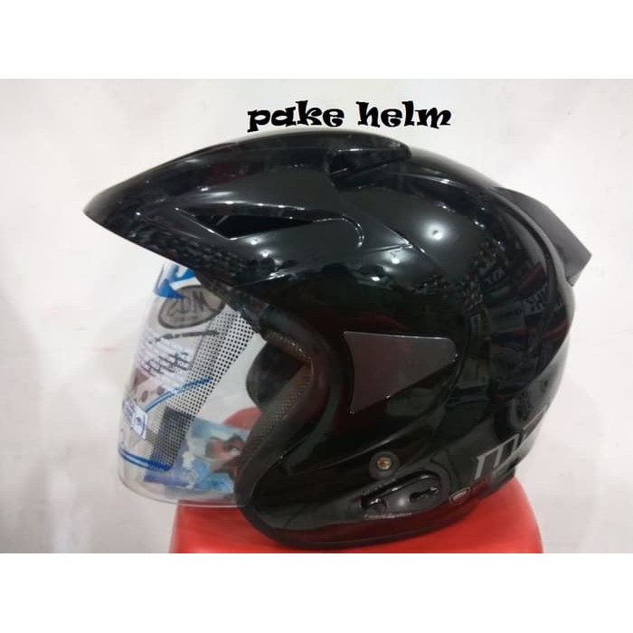 HELM MDS PROTECTOR SOLID HITAM GLOSSY
