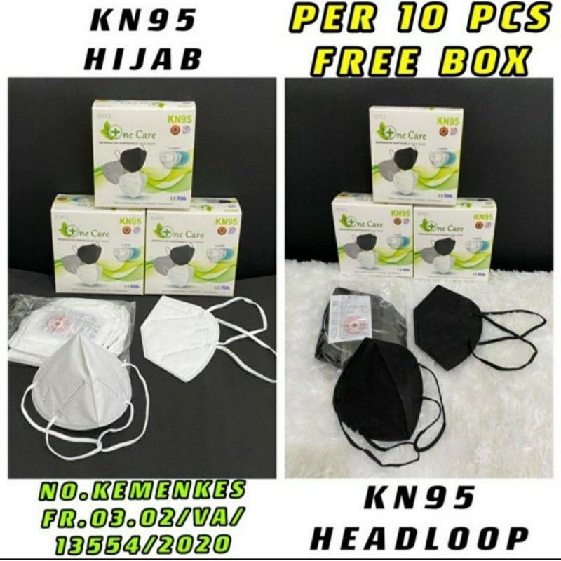MaskerKN95HijabHitamPutih
