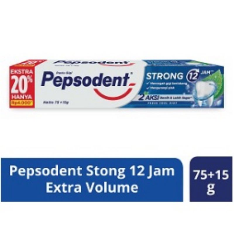 PEPSODENT STRONG 12JAM 75GR + 15GR