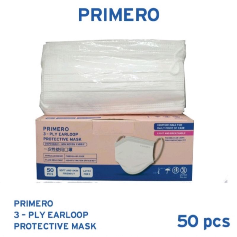 Primero 3 PLY Earloop Protective Mask