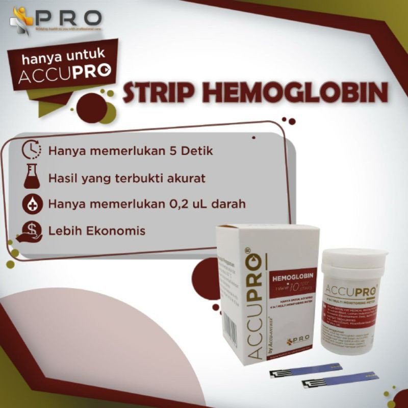 Accupro strip Hemoglobin isi 10