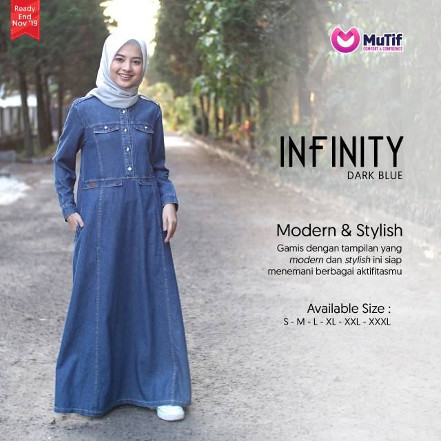 Gamis infinity dark blue by Mutif