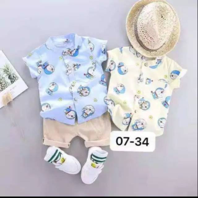Stelan Kemeja Karakter Doraemon