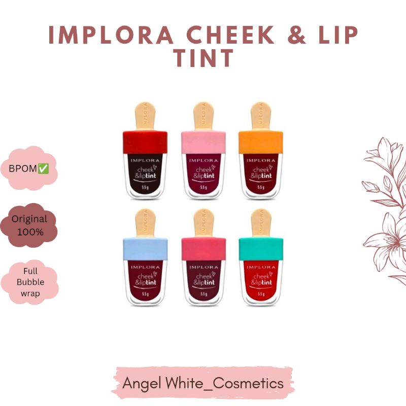 ORIGINAL 100% IMPLORA CHEEK&LIPTINT-EXP DATE TERBARU