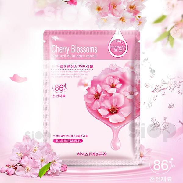 ROREC Natural Skin Care Mask sheet- CHERRY BLOSSOMS
