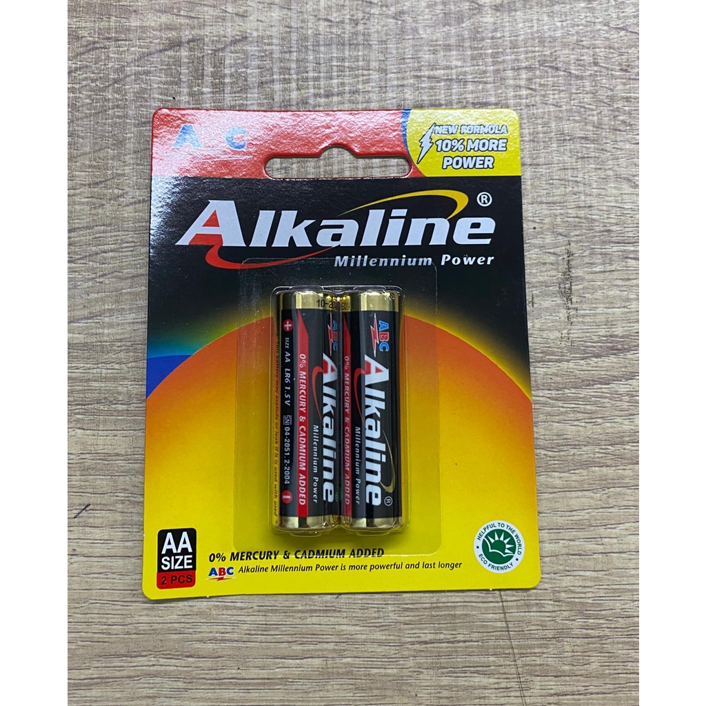 BATERRY ALKALINE AA SIZE LR6 1.5V 2 PCS