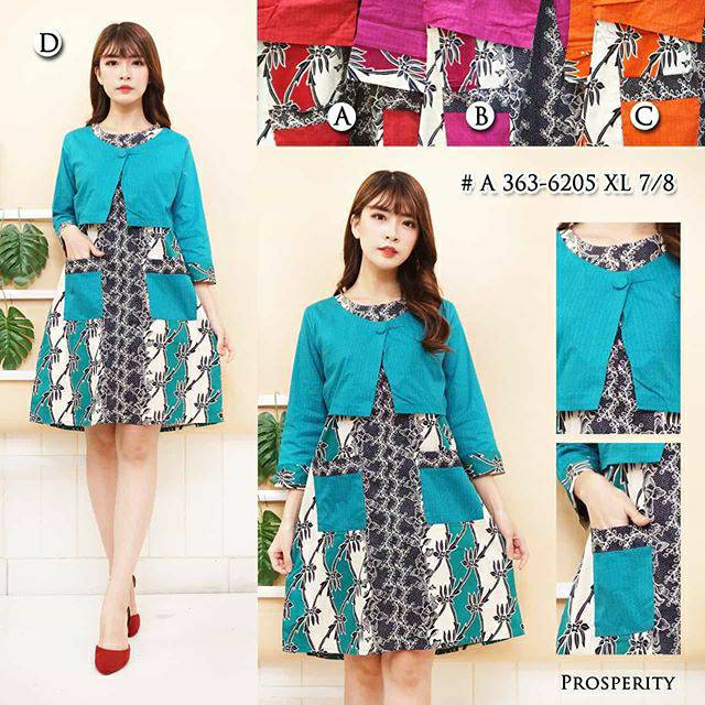 Dress Batik Rompi , Size XL , Code : A363 - 6205