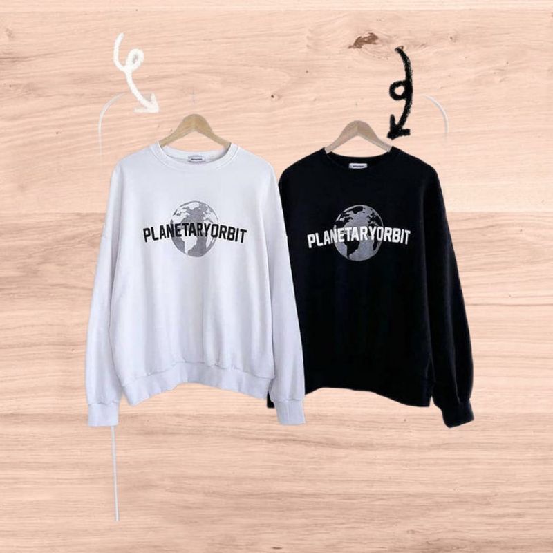 Crewneck Sweater Oblong Planetary Orbit