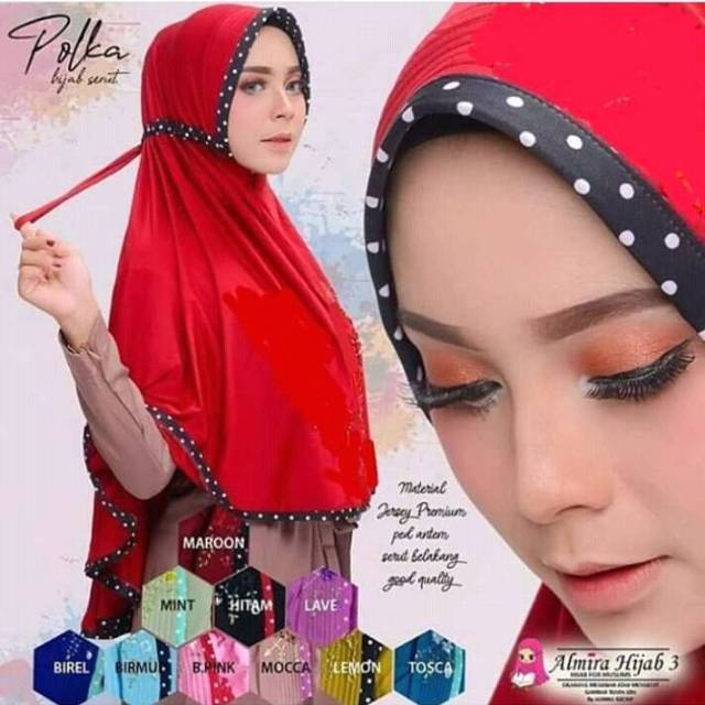Hijab instan serut list