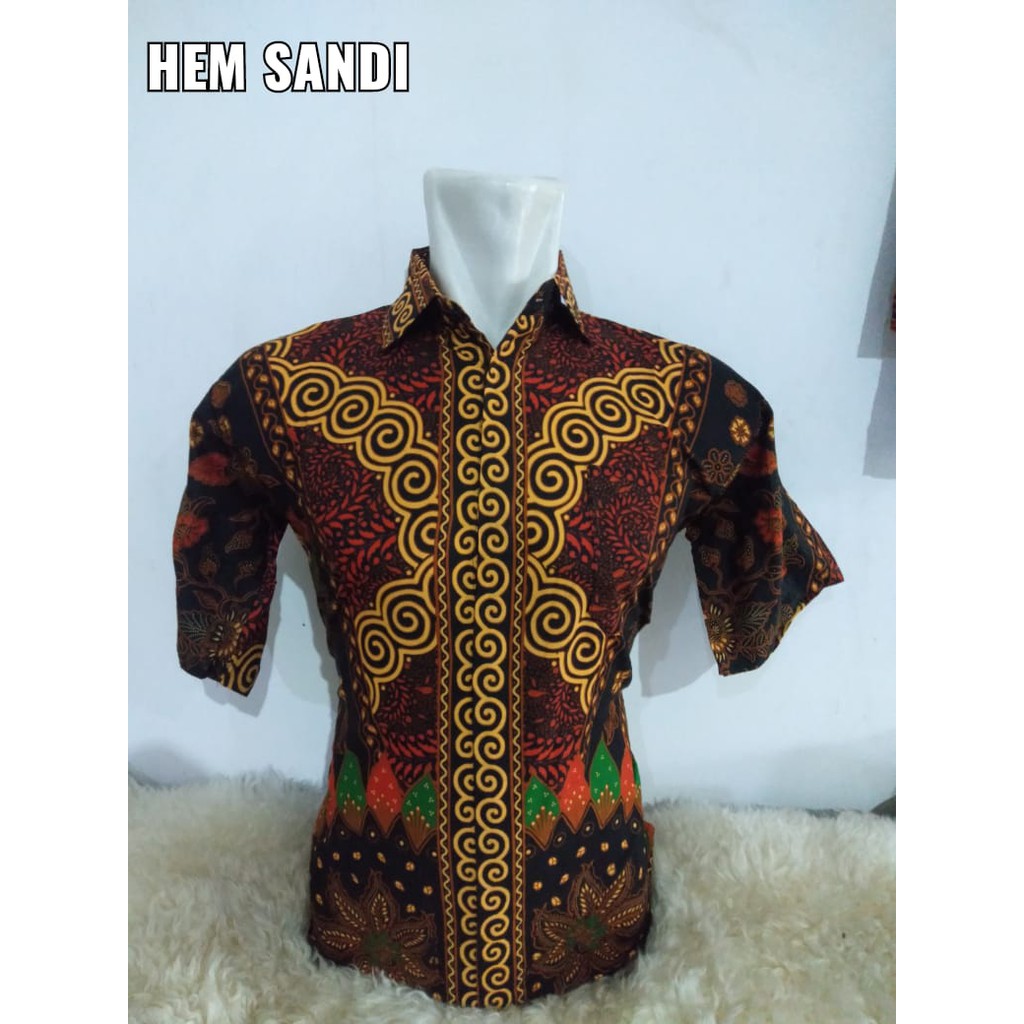 Batik cowok lengan pendek snr