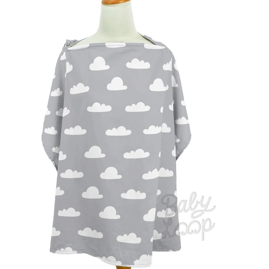 ➲ Nursing Apron Cloud Grey Printed - Baby Loop - BabyLoop ❊