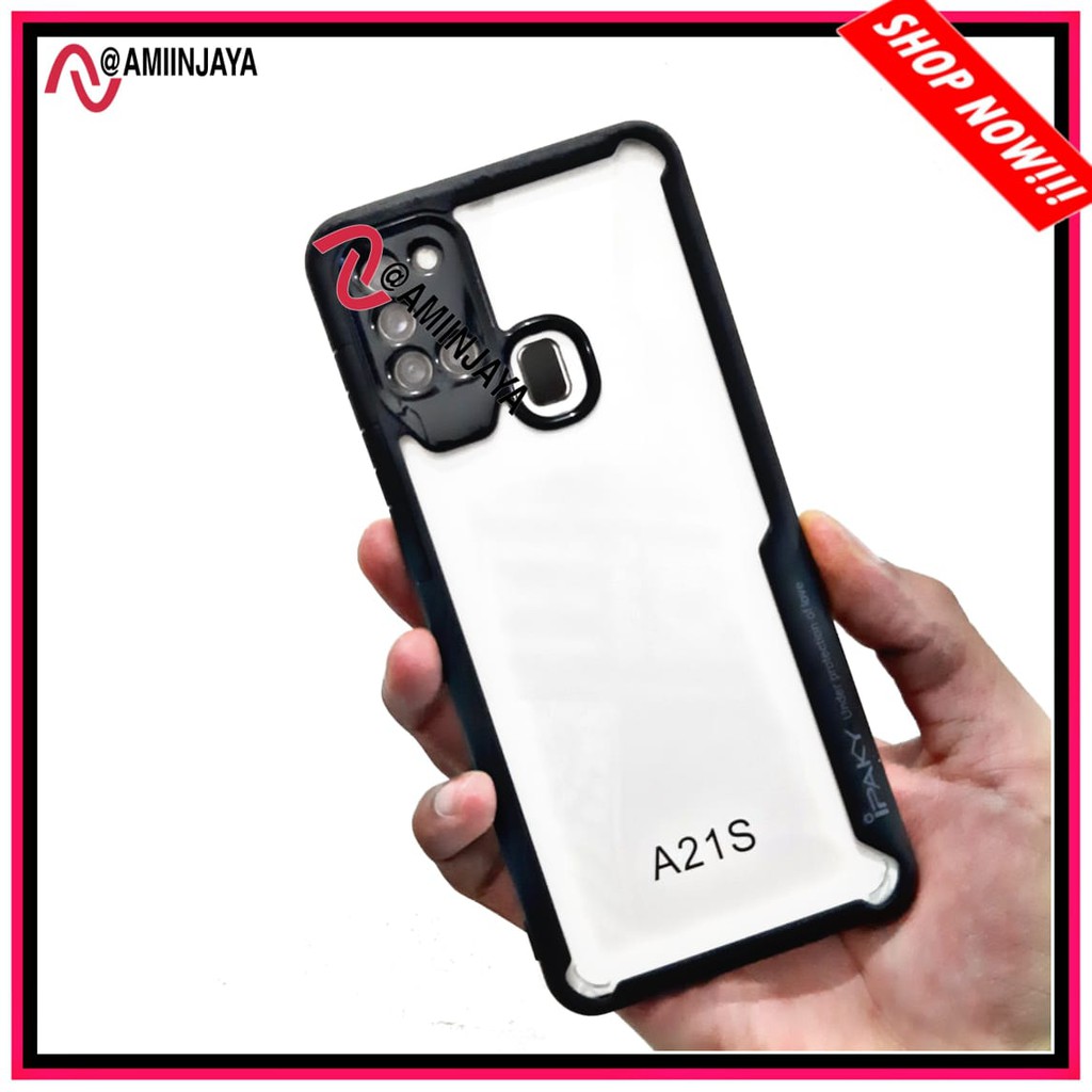 Case Samsung A21s Ipaky Shield Transparent Premium Hard Case