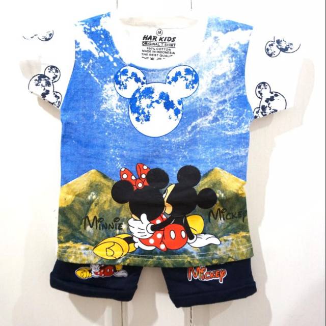 Baju setelan anak mickey