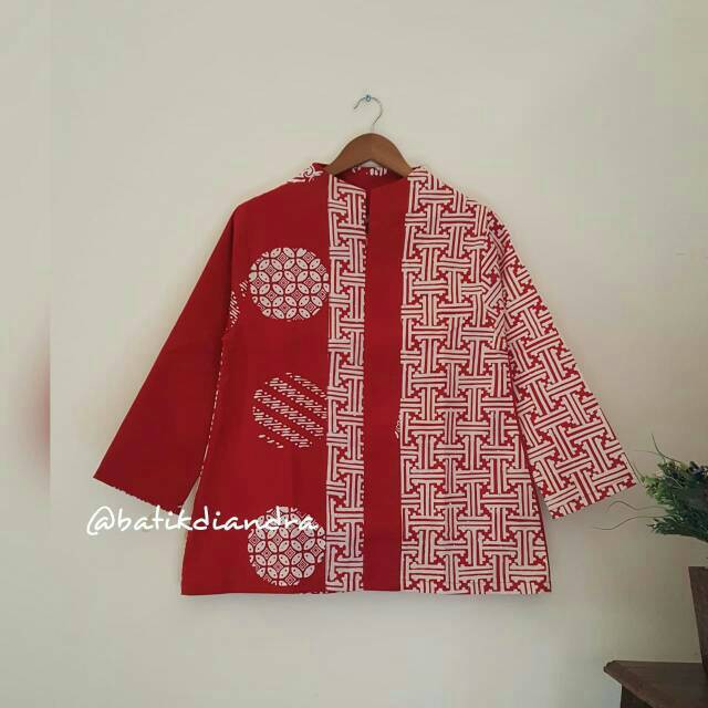 Blus Batik bulat 01 merah