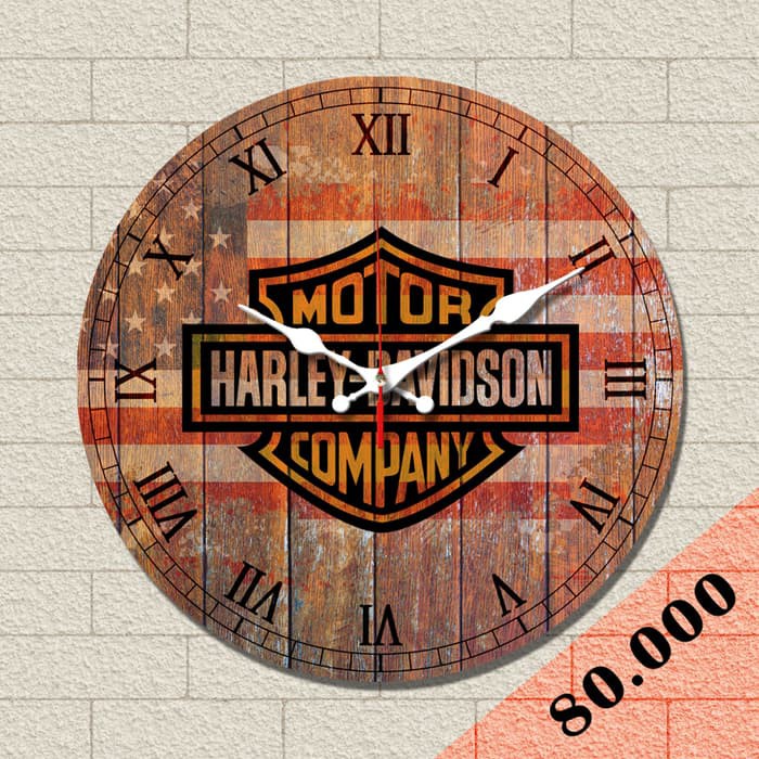 Jam Dinding Vintage Harley Davidson