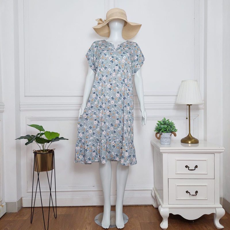 dress ruffle pendek