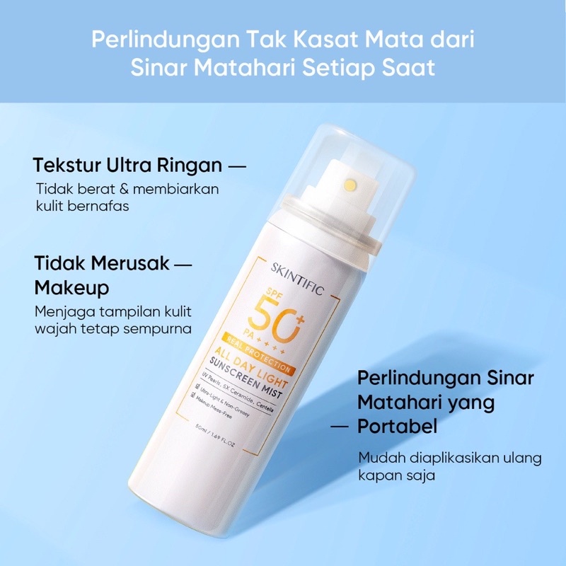 SKINTIFIC All Day Light Sunscreen Mist