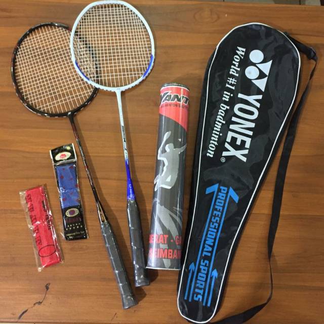 RAKET BADMINTON PAKET KOMPLIT