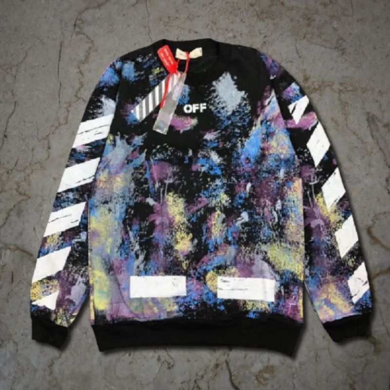crewneck off white hitam