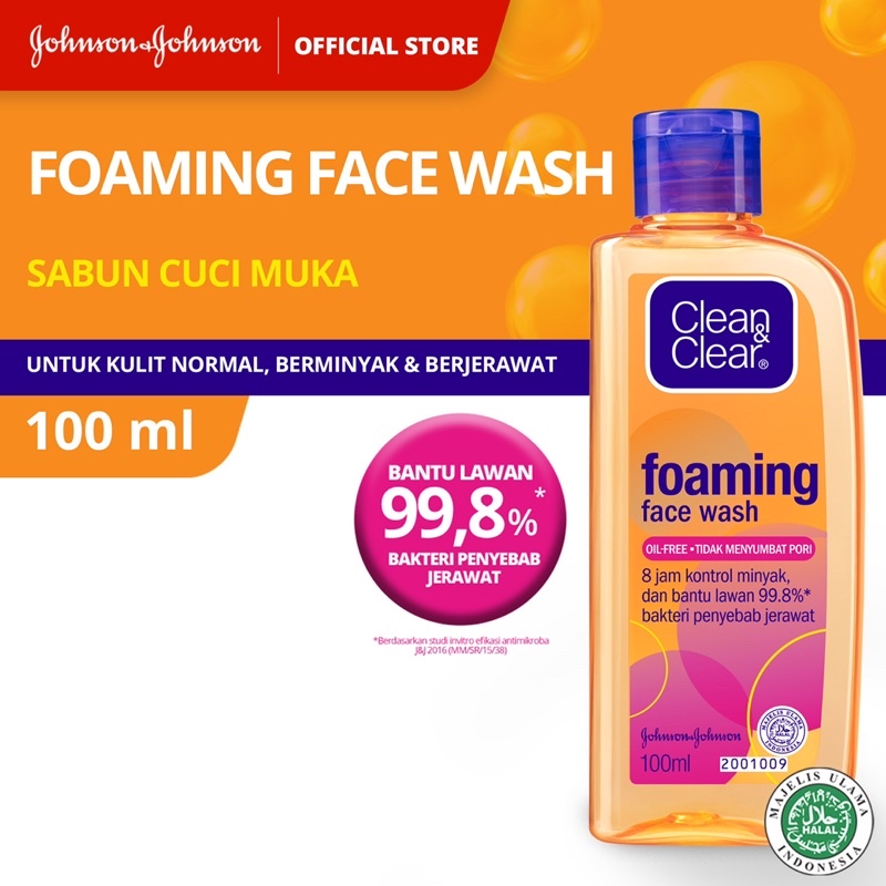 Clean & clear foaming face wahsh