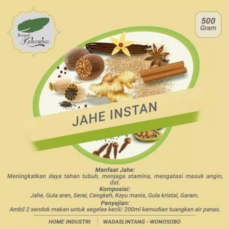 Jahe Instan Siap Seduh