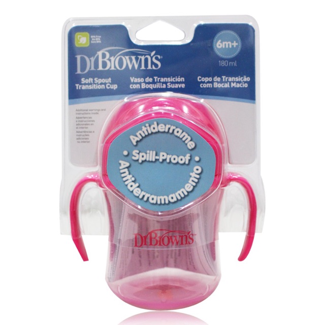 Dr.browns soft spout training cup pink