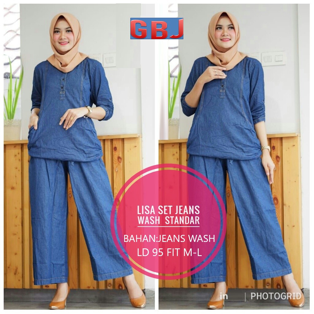 LISA SET / SETELAN ABG KULOT BASIC ORI SOLO