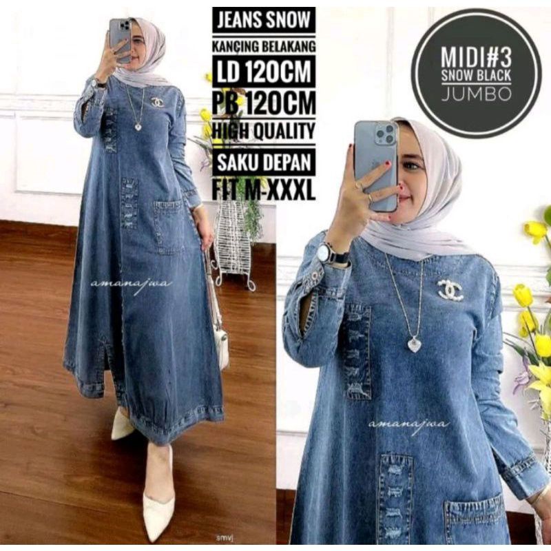 jeans snow midi
