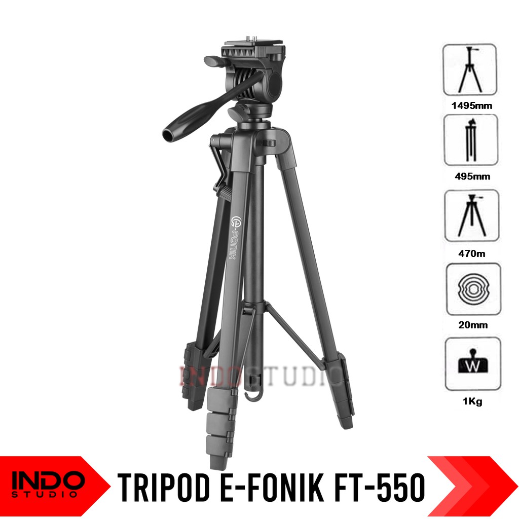 [INDOSTUDIO] Tripod E-Fonik  FT-550
